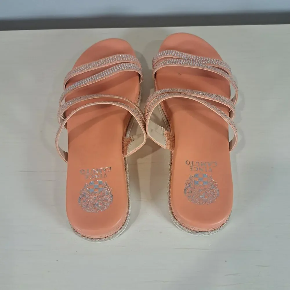 Vince Camuto Rallsan Strappy Crystal Women's Sandals Mimosa Size 8